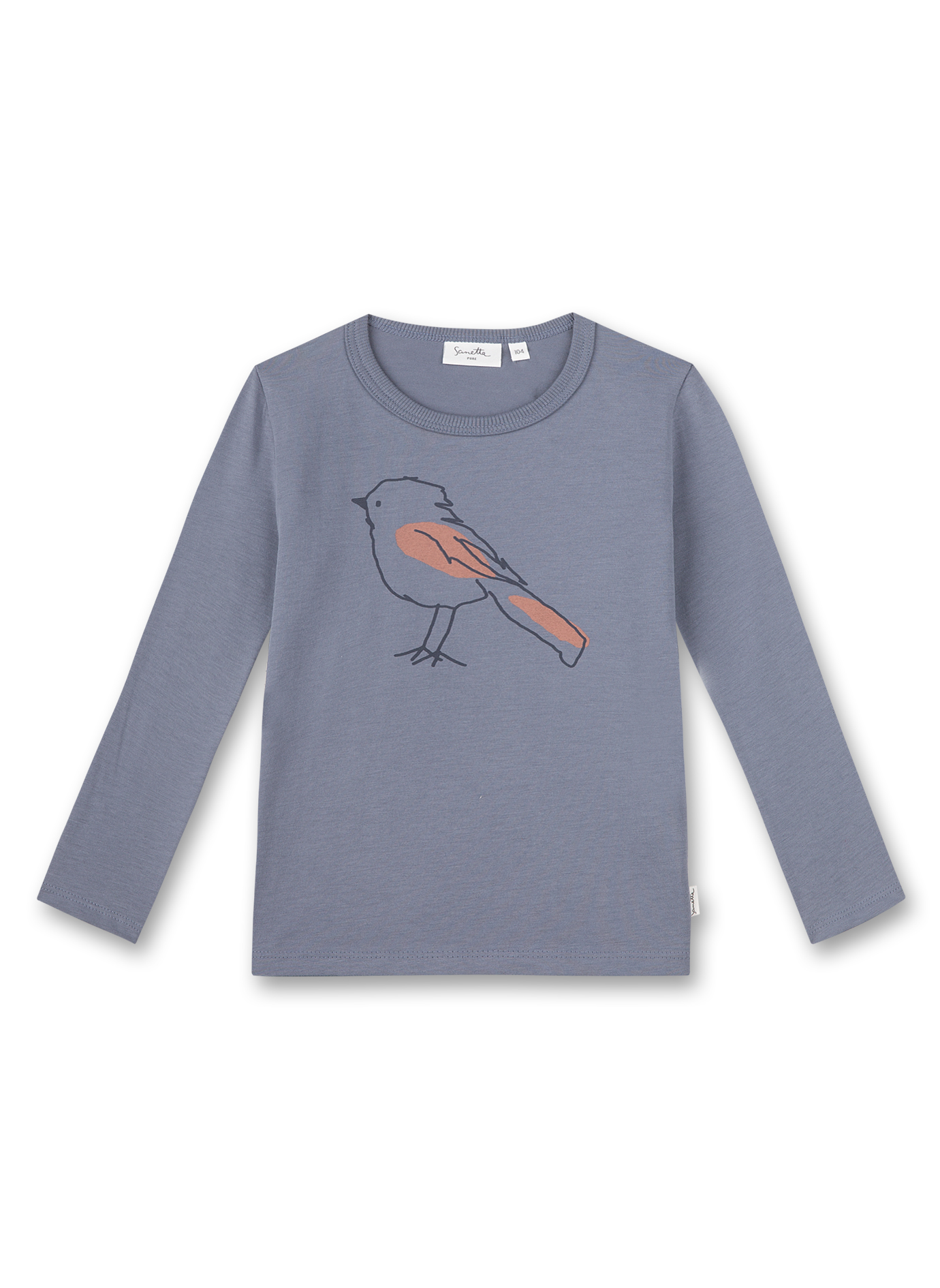Mädchen-Shirt langarm Blau