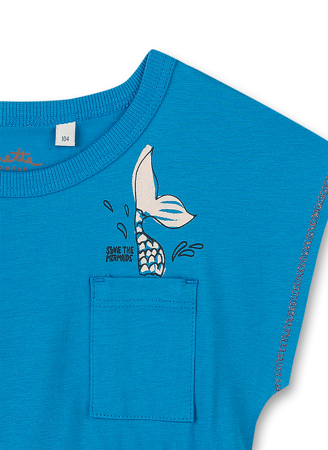 Mädchen T-Shirt Blau Mermaid