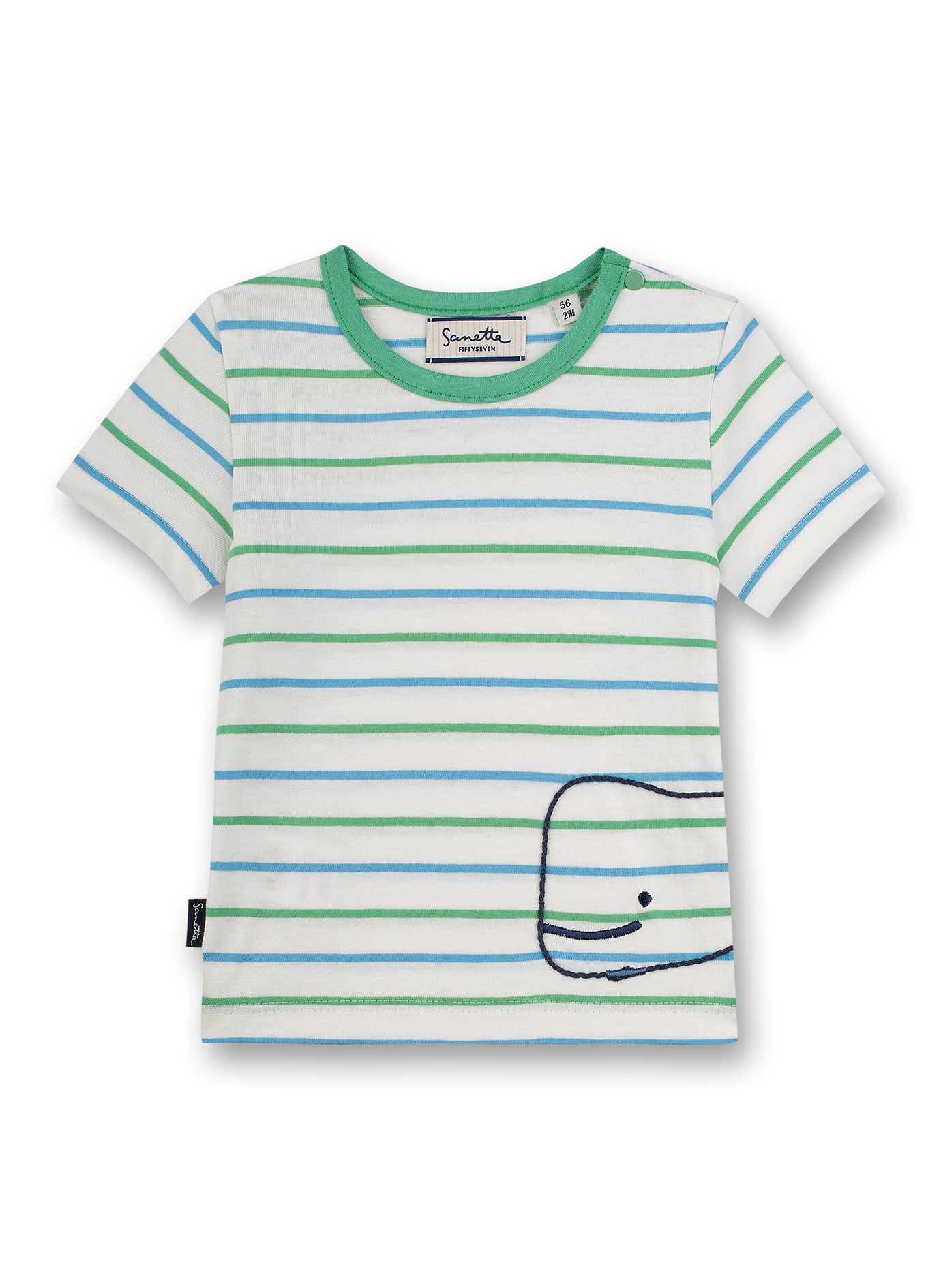 Jungen T-Shirt Off-White Ringel Little Whale