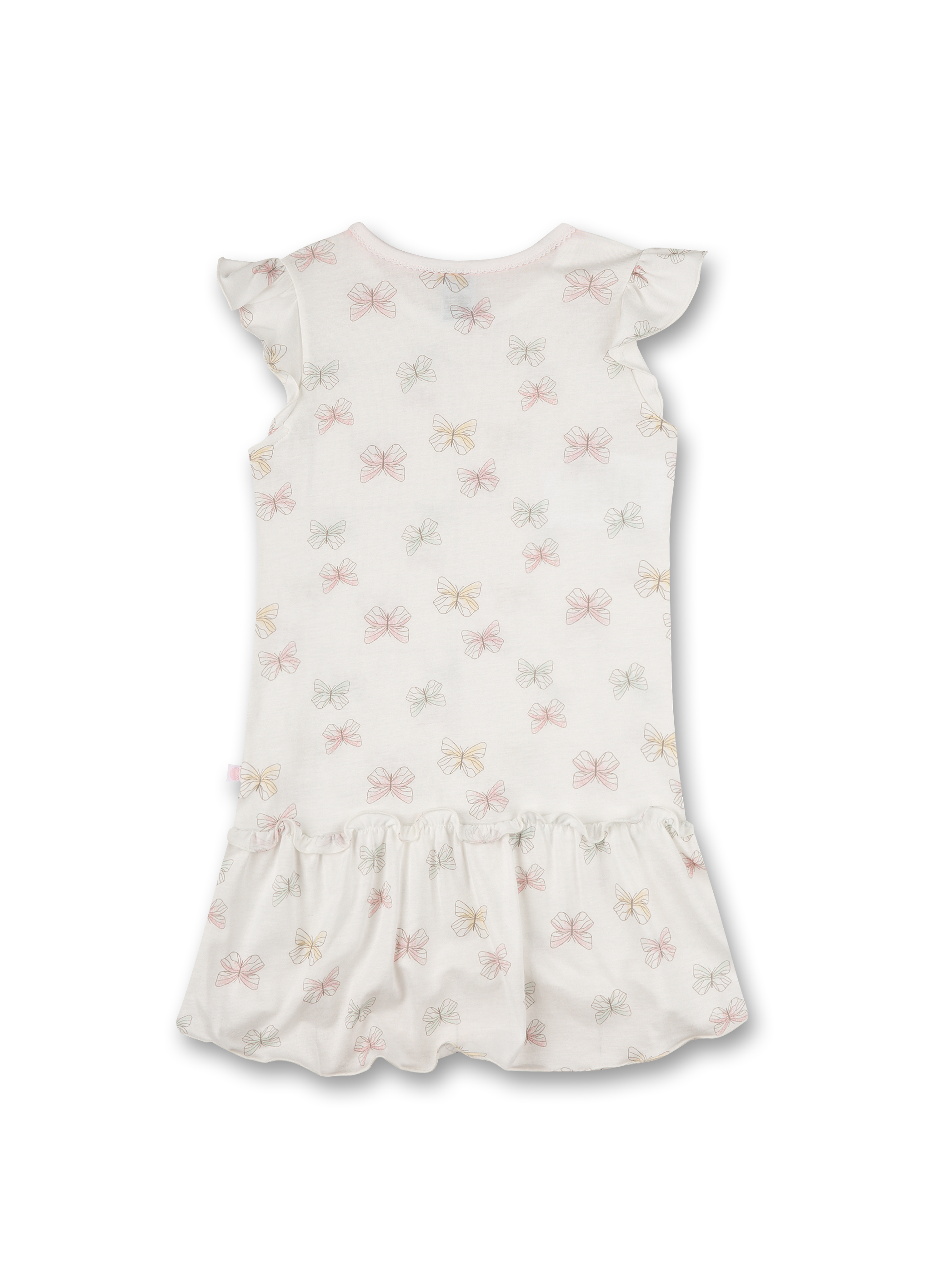 Kleid, Kleidung, Rüschen, Schmetterling-Muster, Weiß