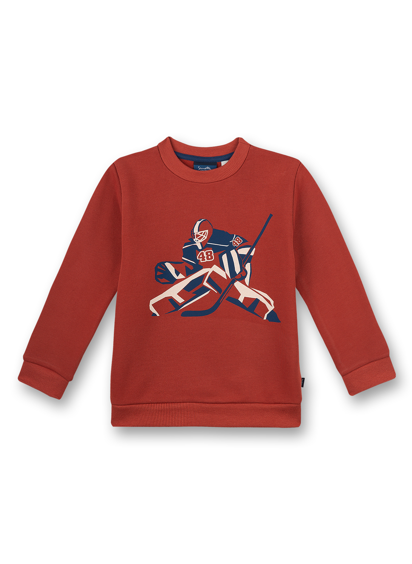 Jungen-Sweatshirt Rot Ice Hockey