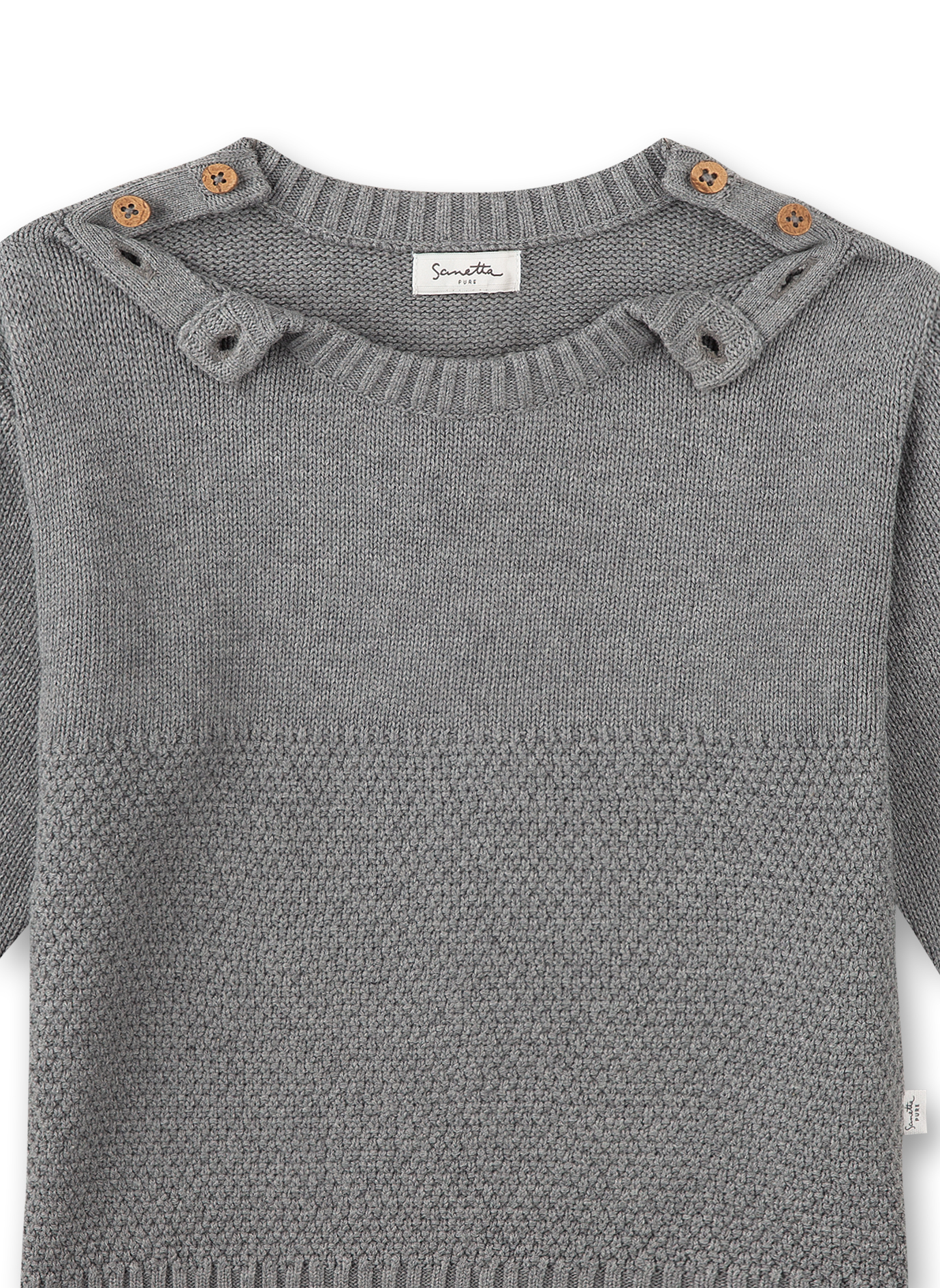Unisex-Strickpullover Graumelange
