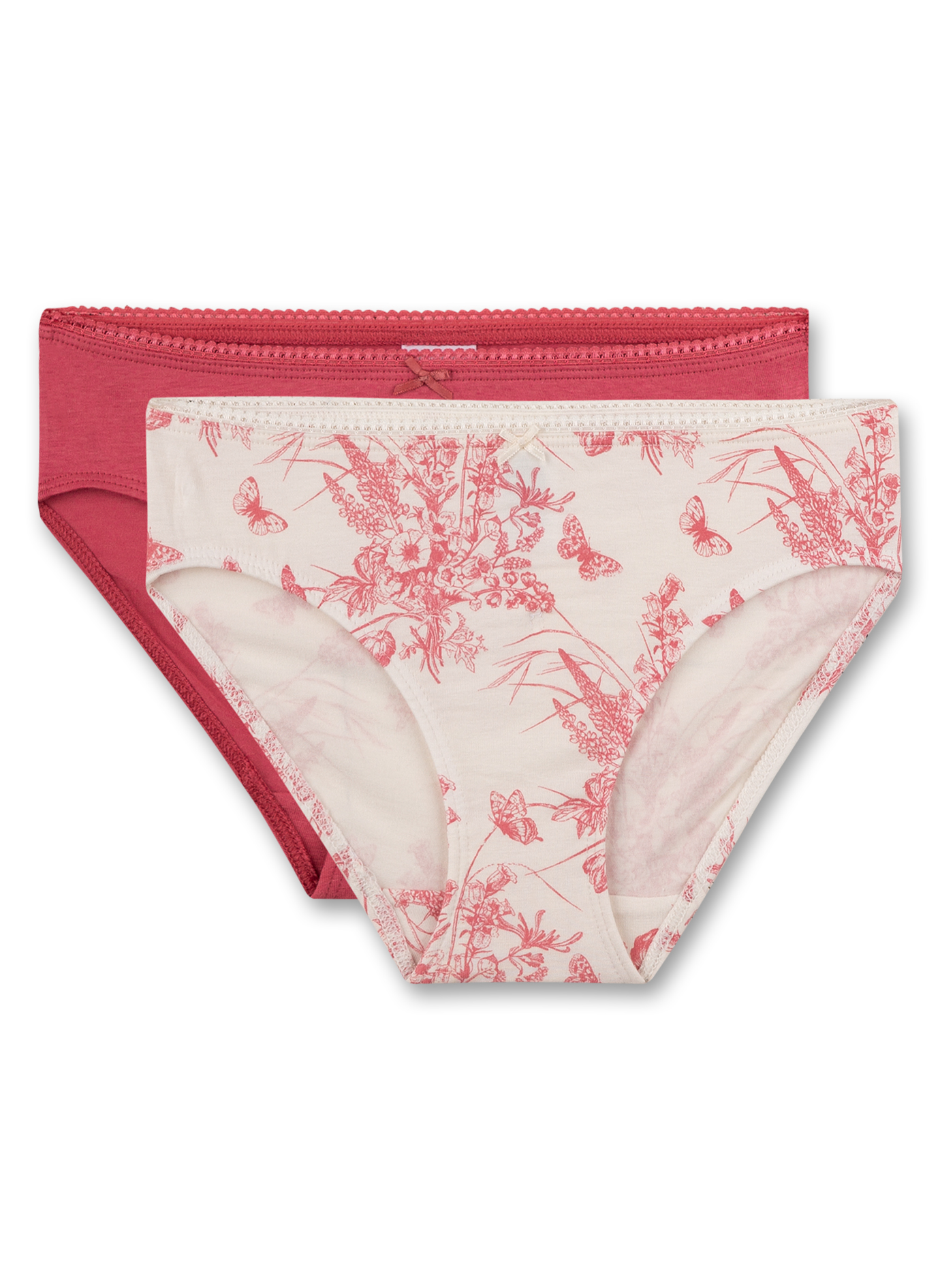 Mädchen-Rioslip (Doppelpack) Off-White und Rosa